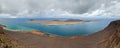 Panorama of La Graciosa Island. Canary Islands.