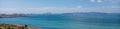 Panorama La Manga del Mar Menor Murcia, Spain Sandy Beach Line Royalty Free Stock Photo