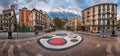 Panorama of La Rambla Street with Joan Miro Mosaic on the Floor,