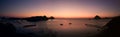 Panorama on Labuan Bajo bay at dusk, Nusa Tenggara, flores island, Indonesia Royalty Free Stock Photo