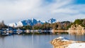 Panorama of lake of the Alps orobie in late autumn