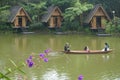 Panorama of a lake in Bamboo Village