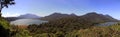 Panorama of Lake Buyan in Bali, Indonesia Royalty Free Stock Photo