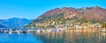 Panorama of Lake Como and reflection of Monte Boletto, Como, Lombardy, Italy Royalty Free Stock Photo