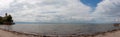 Panorama of Lake Constance in Langenargen. Germany Royalty Free Stock Photo