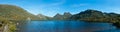 Panorama of Lake dove cradle mountain, Tasmania Royalty Free Stock Photo