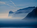 Panorama of lake garda in northern italy