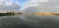 Panorama from a lake