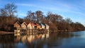 Panorama lake house in Stegen on the Ammersee in Bavaria, Germany Royalty Free Stock Photo