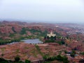 Panorama with lake and Jaswant Thada, Jodhpur, Rajasthan, India Royalty Free Stock Photo