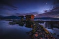 Panorama Lake Kerinci at the twilight Royalty Free Stock Photo