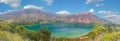 Panorama Lake Kournas at Greece, Crete island. Royalty Free Stock Photo