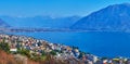 Panorama of Lake Maggiore and Muralto from Orselina, Switzerland Royalty Free Stock Photo