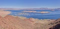 Panorama of Lake Mead from Railroad Tunnel Trail in the Morning Royalty Free Stock Photo
