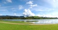 The panorama of lake in Nuwara Eliya