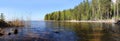 Panorama of Lake Onega, Karelia, Russia