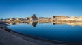 Panorama of Lake Power in the United States at record low levels Royalty Free Stock Photo