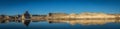 Panorama of Lake Power in the United States at record low levels Royalty Free Stock Photo