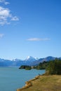 Panorama of Lake Pukaki, Mount Cook, landscape of South Island, New Zealand Royalty Free Stock Photo