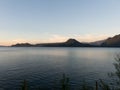 Panorama of Lake Ranco, the third largest lake in Chile. In the region of Los RÃÂ­os, in AraucanÃÂ­a or Patagonia, Chilean Andes.