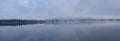 Panorama Lake Snow Winter Tree Forest Royalty Free Stock Photo