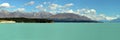 Panorama of lake Tekapo, New Zealand Royalty Free Stock Photo