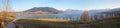 panorama lake view at Gmund am Tegernsee, early in the year Royalty Free Stock Photo