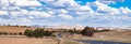 Panorama landscape of Australian outback road Royalty Free Stock Photo