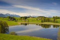 Panorama landscape in Bavaria Royalty Free Stock Photo