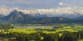 Panorama landscape in Bavaria Royalty Free Stock Photo