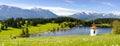 Panorama landscape in Bavaria Royalty Free Stock Photo