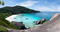 Panorama landscape of Beautiful similan island No.9 at Similan national park, Phang nga Thailand on November 21,2020 Royalty Free Stock Photo