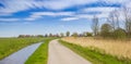 Panorama of the landscape on the Burd island in Friesland Royalty Free Stock Photo