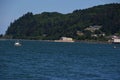 Panorama Landscape at the Coast of the Pacific Ocean, Oregon Royalty Free Stock Photo