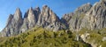 Panorama landscape of dolomite alps