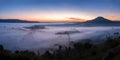 Panorama Landscape fog in morning sunrise at Khao Takhian Ngo Vi