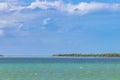 Panorama landscape Holbox island Isla de la PasiÃÂ³n sandbank Mexico Royalty Free Stock Photo