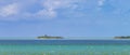 Panorama landscape Holbox island Isla de la PasiÃÂ³n sandbank Mexico Royalty Free Stock Photo