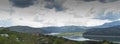 Panorama Landscape of lake Bicaz Romania Royalty Free Stock Photo