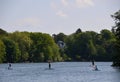 Panorama Landscape Lake Schlachtensee in Spring, Zehlendorf, Berlin