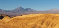 Atacama Desert Panorama and Licancabur Volcano , Chile Royalty Free Stock Photo