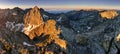 Panorama landscape of mountain at sunset, Slovakia. Royalty Free Stock Photo