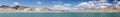 Panorama of landscape near Bulunkou River Royalty Free Stock Photo