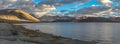 Panorama landscape of Pangong lake Leh, Ladakh, North of India