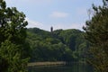 Panorama Landscape on Peacock Island in Spring, Wannsee, Zehlendorf, Berlin Royalty Free Stock Photo