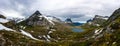 Panorama of the landscape in Reinheimen National Park Royalty Free Stock Photo