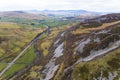 Panorama landscape Snowdonia National Park Wales United Kingdom. Aerial Drone View. Royalty Free Stock Photo