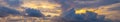panorama landscape sunset over the sea. Royalty Free Stock Photo
