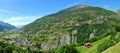 Panorama of landscape in Valais, Switzerland Royalty Free Stock Photo