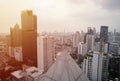 Panorama landscape view of Business building in Bangkok cit